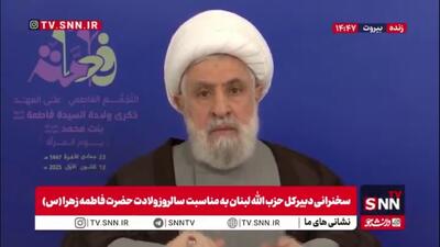  شیخ نعیم: وظیفه مقابله رسمی با تجاوز بر عهده دولت و ارتش لبنان است