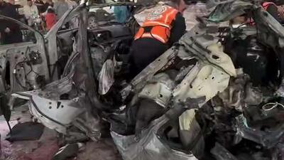  هواپیماهای اسرائیلی یک خودرو را در میدان نابلسی در غرب شهر غزه بمباران کردند