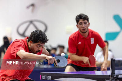 صعود تیم دوبل پاراتنیس روی میز ایران به فینال