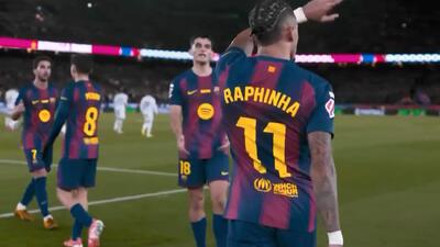 دبل رافینیا گل دوم بارسلونا به اوساسونا