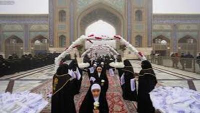 جشن تکلیف ۳ هزار دانش‌آموز دختر در حرم امام علی (ع) + فیلم