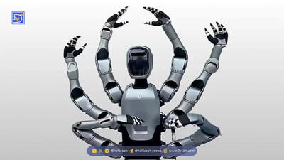 کارگر فوق‌العاده چینی رونمایی شد: ربات ۶ دست که ۳۰٪ بیشتر از انسان کار می‌کند