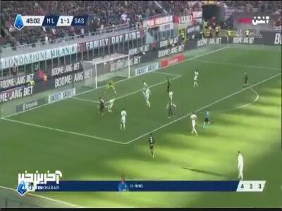 گل دوم میلان توسط داویده بارتزاگی در دقیقه 47