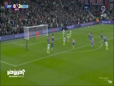 گل سوم منچسترسیتی توسط ارلینگ هالند از روی نقطه پنالتی