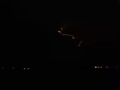 لحظه برخورد صاعقه، منطقه آزاد انزلی