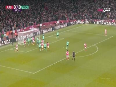 گل اول آرسنال به ولورهمپتون