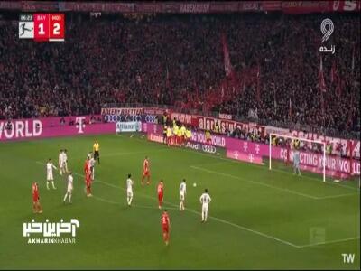 گل دوم بایرن‌مونیخ توسط هری کین از روی نقطه پنالتی