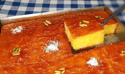  آموزش کیک باقلوا (کیک شربتی) بینهایت خوشمزه و خوش عطر به سبک قنادی !