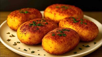  سیب زمینی و ۲ عدد تخم مرغ دارید؟ طرز تهیه کوکو پفکی و ترد در ۲ دقیقه