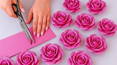  چگونه گل های کاغذی زیبا و آسان بسازیم / هر کسی می تواند انجام دهد!