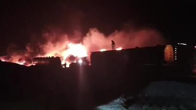 انفجار مهیب در یک پالایشگاه نفت+ فیلم