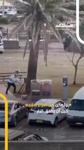  لحظه خلع سلاح یکی از مهاجمان حمله به جشن حانوکا در استرالیا