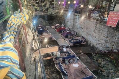 تخت‌ها و سازه‌های غیرمجاز در بستر رودخانه دربند جمع‌آوری شد