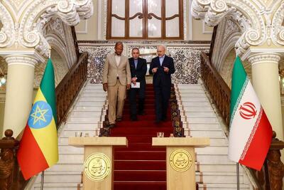 عکس/ دیدار و کنفرانس خبری رئیس مجلس نمایندگان اتیوپی با قالیباف