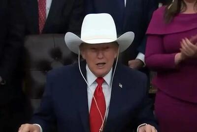 ترامپ گاوچران شد + فیلم