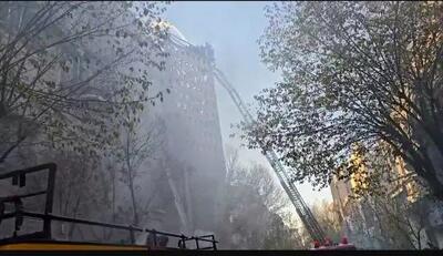 آتش‌سوزی گسترده در یکی از سینماهای تهران+ فیلم