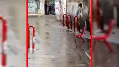 فیلم باران شدید در ساری