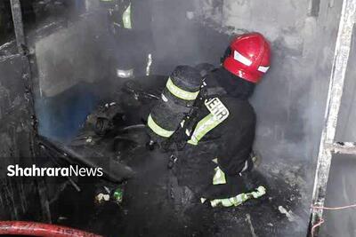 آتش‌سوزی بامدادی در منطقه پروین اعتصامی مشهد را آتش‌نشانان خاموش کردند | سوختن کارواش در آتش خصومت!