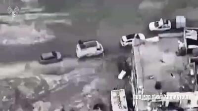  ارتش اسرائیل فیلمی از لحظه حمله به رائد سعد، رهبر حماس، در جریان انفجار خودرویش در شهر غزه منتشر کرد