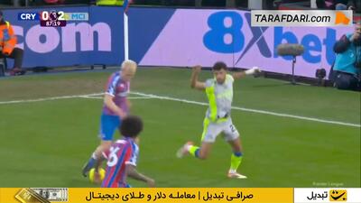 گل دوم ارلینگ هالند به کریستال پالاس از روی نقطه پنالتی (کریستال پالاس 0-3 منچسترسیتی)