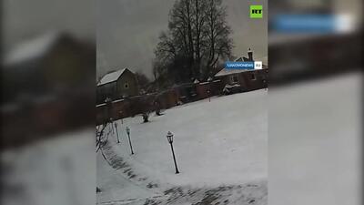 لحظات نصف شدن هواپیمای آنتونوف روس قبل از سقوط