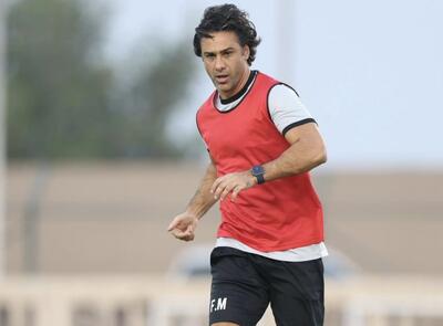 گل قیچی برگردان دیدنی فرهاد مجیدی در تمرینات البطائح