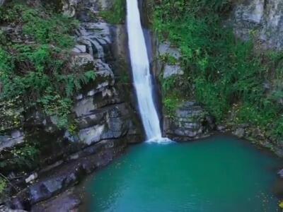  آبشار شیرآباد در شهرستان رامیان، استان گلستان