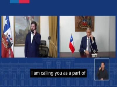  گفتگوی تلفنی گابریل بوریچ رئیس جمهور شیلی با آنتونیو کاست رئیس جمهور منتخب
