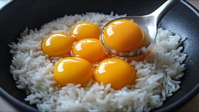  برنج با تخم مرغ / دستور پخت غذای فرانسوی با برنج و تخم مرغ