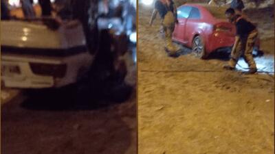 ببینید/ تصادف زنجیره‌ای سه خودرو در اتوبان قشم