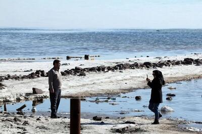 ببینید/ باران‌، جان تازه‌ای به دریاچه ارومیه داد