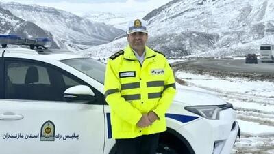 بارش برف و باران در محورهای مازندران/ توصیه‌های پلیس راه برای تردد ایمن