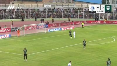 ببینید؛ گل اول استقلال به خیبر توسط یاسر آسانی دقیقه 8