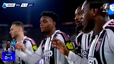 گل اول یوونتوس به بولونیا (خوان کابال)