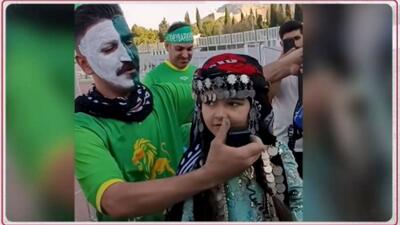 دختر خردسال لر لیدر هواداران خیبر شد