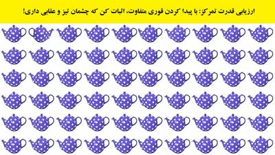  تست بینایی: با پیدا کردن قوری متفاوت، اثبات کن که چشمان تیز و عقابی داری!