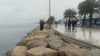 رگبار باران و رعد و برق در جنوب کشور