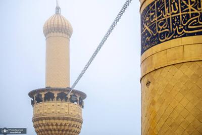  گزارش تصویری/ هوای مه‌آلود بین‌الحرمین در کربلای معلی