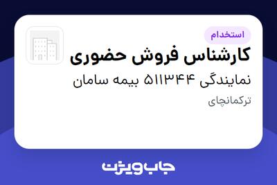  استخدام کارشناس فروش حضوری در نمایندگی 511344 بیمه سامان