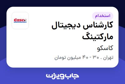  استخدام کارشناس دیجیتال مارکتینگ در کاسکو
