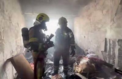 فیلم/ آتش‌سوزی برج مسکونی دهکده المپیک مهار شد