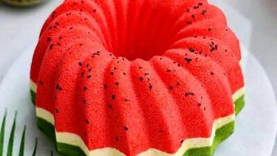  آموزش تهیه کیک هندوانه ای در قابلمه