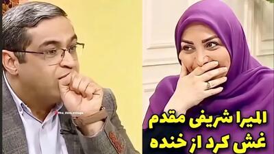  فیلم/ سعید عزیزی؛ بعضی خانوما انقدر خشنن انگار نه انگار شوهر دارن، آقا مثل بچه گربه مهربون اونجا نشسته غذاشو میندازن جلوش .../ المیرا شریفی‌مقدم؛ شوهر منم میگه خیلی خشنی..