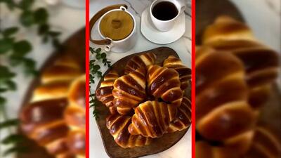  فیلم دستور تهیه کروسان شکلاتی خانگی