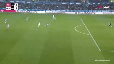 گل اول رئال مادرید به آلاوز توسط امباپه+ ویدئو