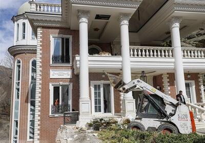 وضعیت ابر‌ویلای معروف جاده چالوس بعد از ‌تخریب ‌‌  فیلم - تسنیم