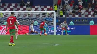 گل سوم مراکش به امارات (عبدالرزاق حمدالله)