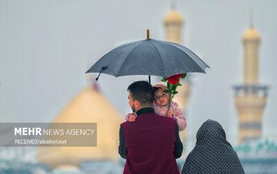  عکس/آسمان بارانی کربلا
