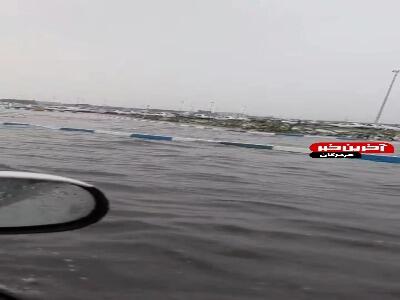 وضعیت خیابان‌های شهر ساحلی بندرعباس پس از باران امروز