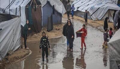  بارش باران و بمب در غزه؛ تداوم سرکوبگری صهیونیست‌ها در کرانه باختری